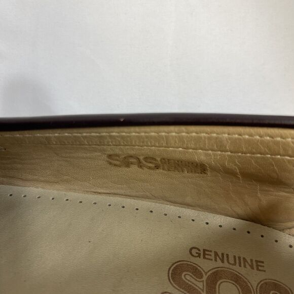 SAS Leather Penny Loafers Men's 11 Brown Pinch Apron Round Toe Slip On Shoes - Picture 7 of 9